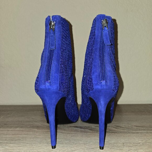 GUESS Arya Cobalt Mid Calf Lace Booties Size 7M NWOB - Picture 3 of 11